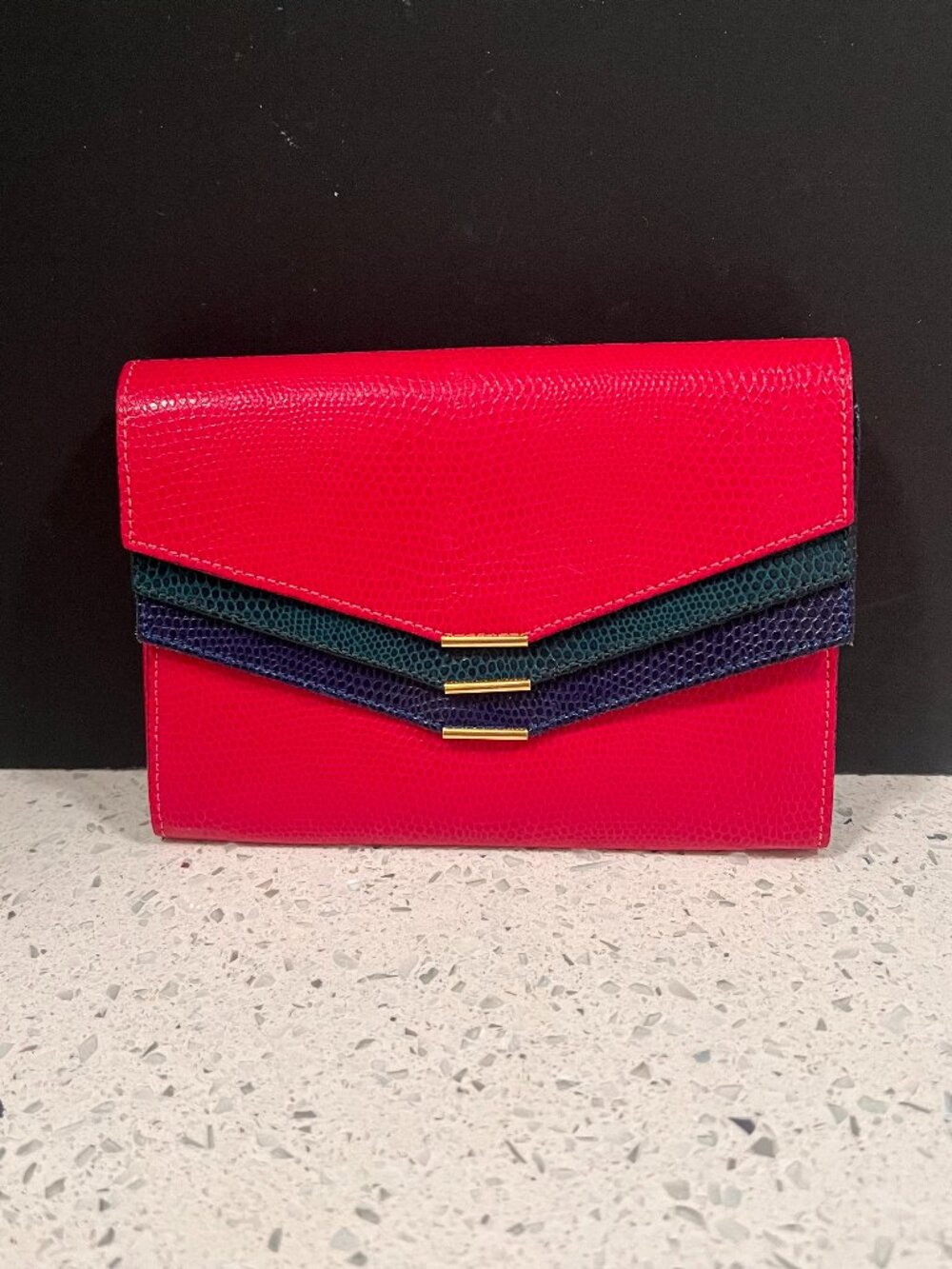 VINTAGE "Belt Loop" Envelope Italian Wallet | 100% Leather Clutch Made in Italy